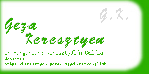 geza keresztyen business card